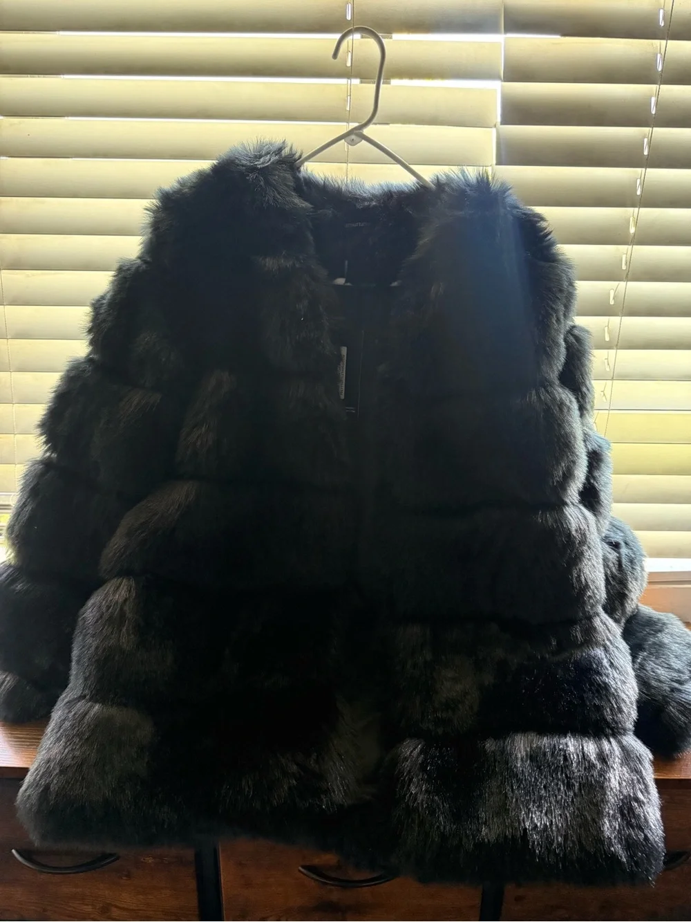 PrettyLittleThing Black Faux Fur Teddy Jacket